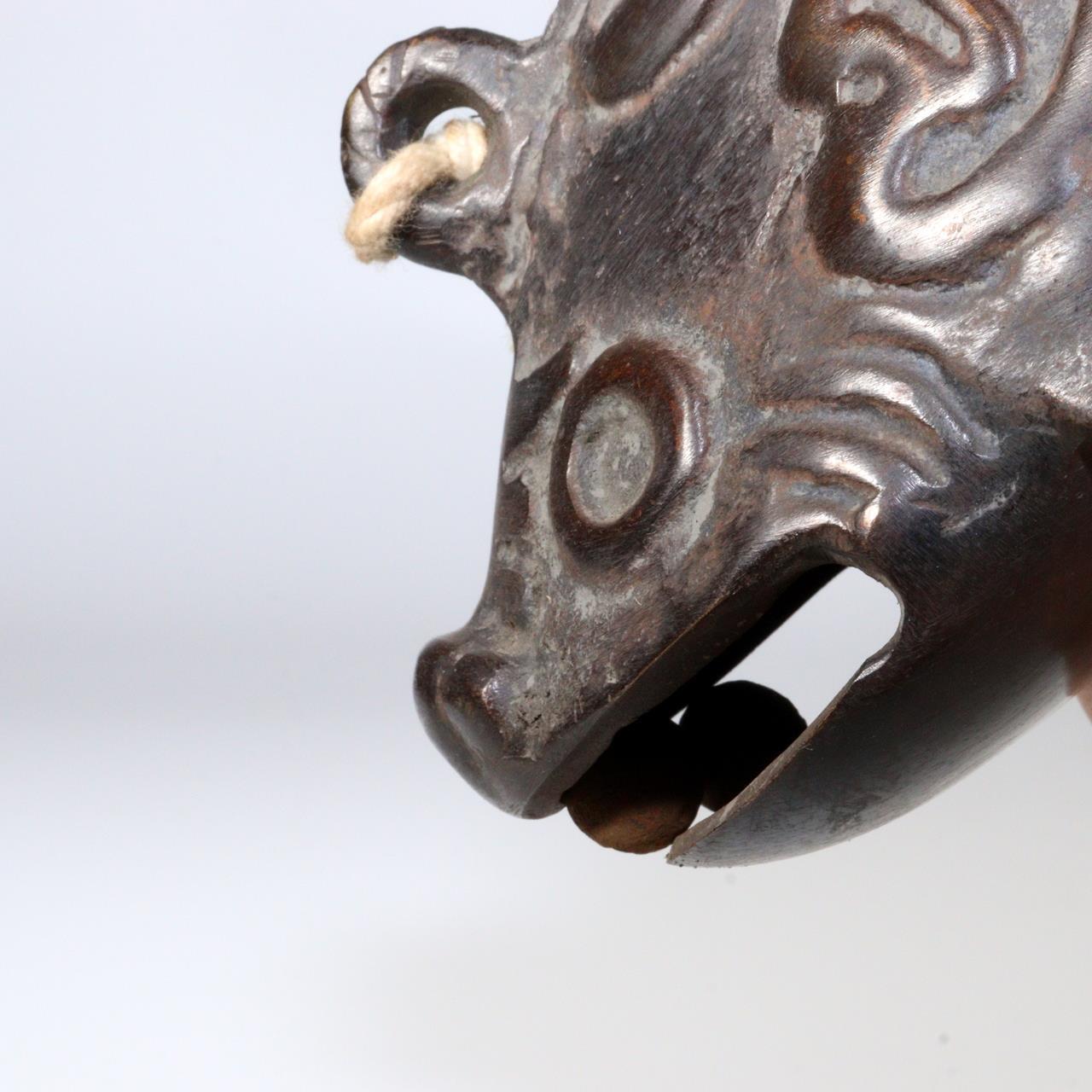 Japanese Antique copper catfish shape Bell ornament Zen Temple BOS846