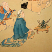 Handwritten Antique Japanese Byobu Folding Screen picture Urashima Taro VG340