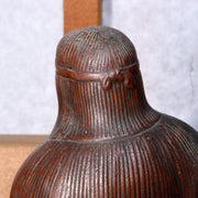 Japanese Bizen ware pottery ceramic Statue vase ornament signed w / box BW74