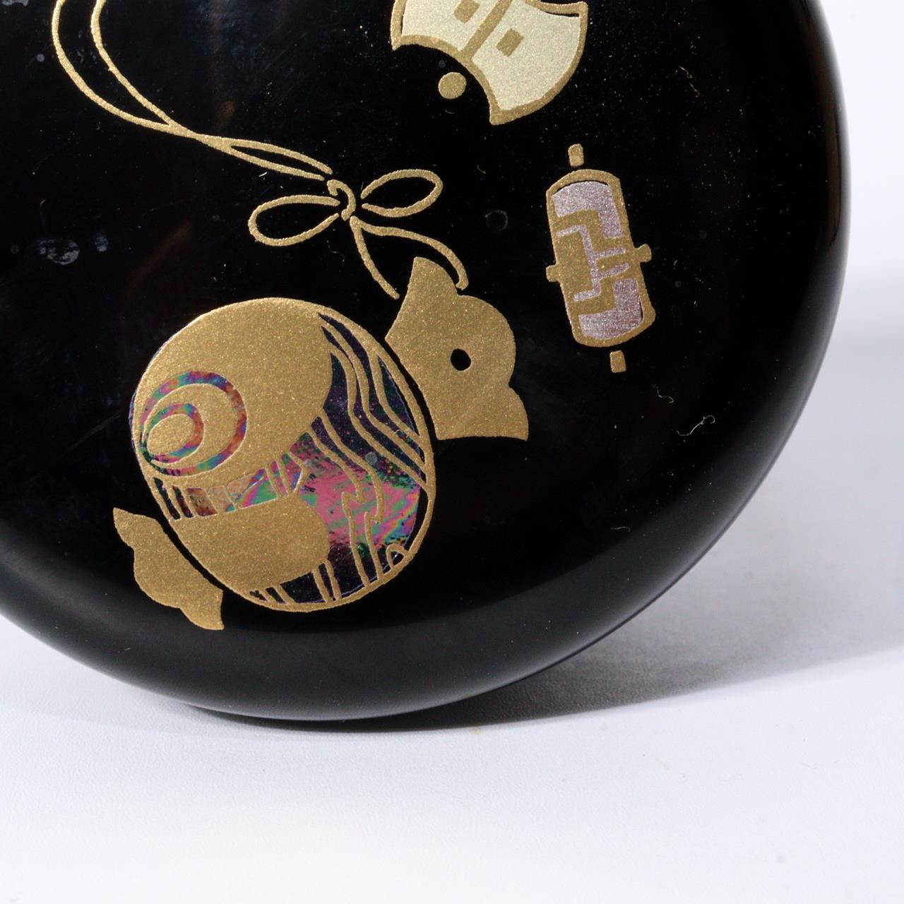 Natsume Toyama Shosai Japanese Wooden Black Lacquer Tea container sado WO371