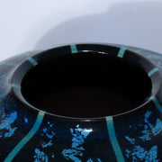 Silver leaf application vase porcelain flower Jar Toshio Furukawa Japanese PV239