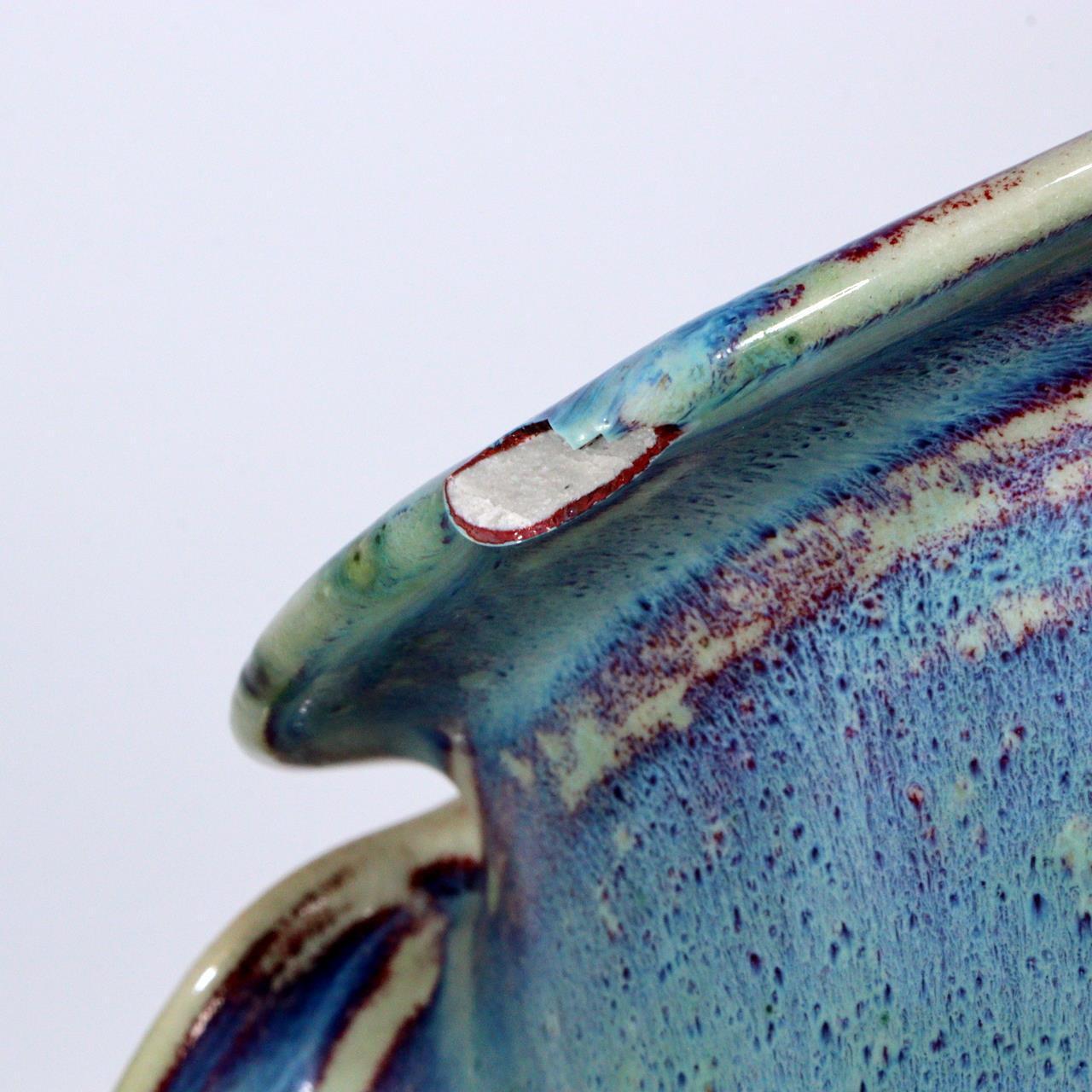 Japanese Glaze Flower Big vase Matsuyama Gaei porcelain vase signed box PV247