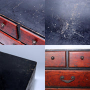 Japanese Antique wooden box chest of drawers Zenibako Funa Tansu WBX256