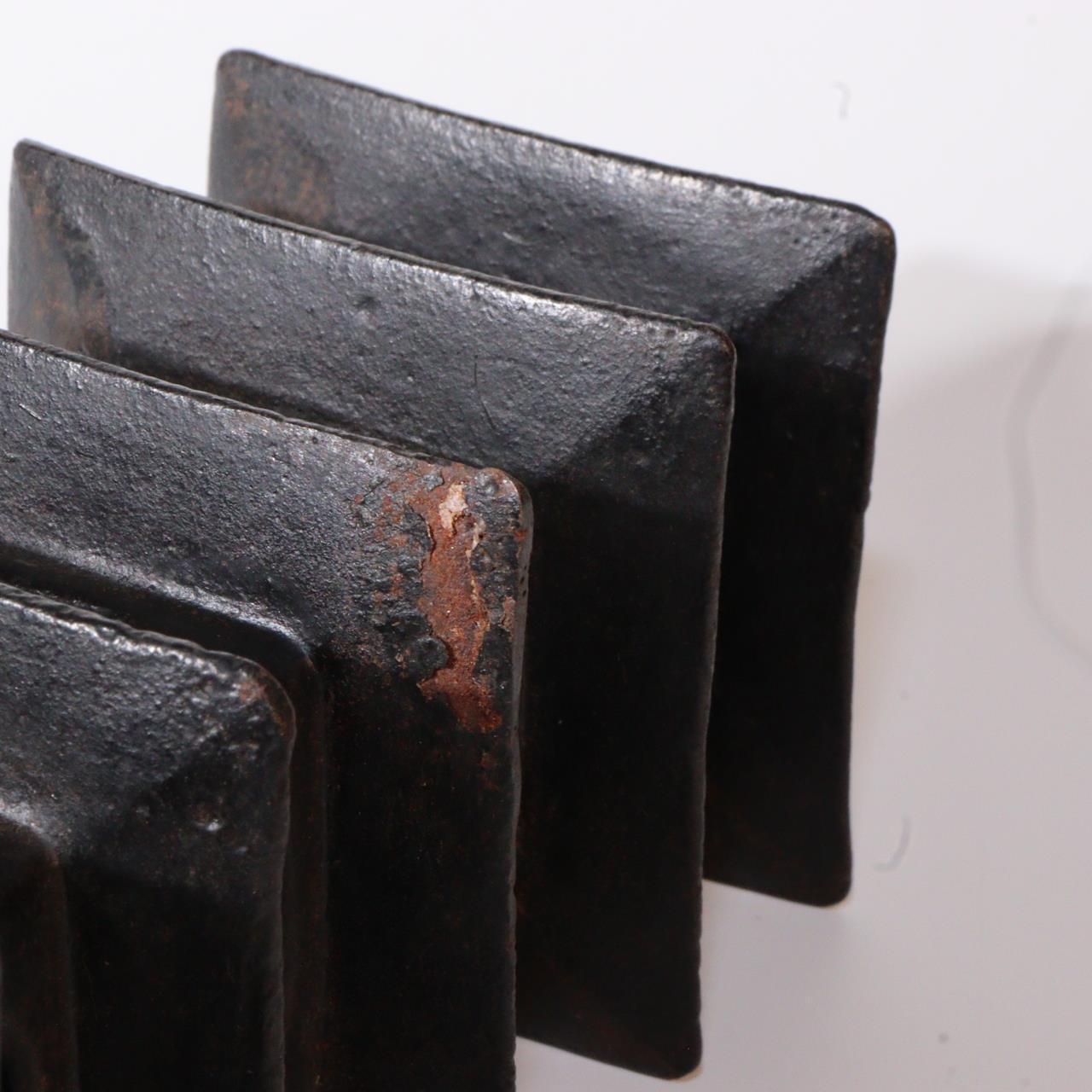 Japanese Iron Five storied pagoda ornament Temple Buddhism BOS848