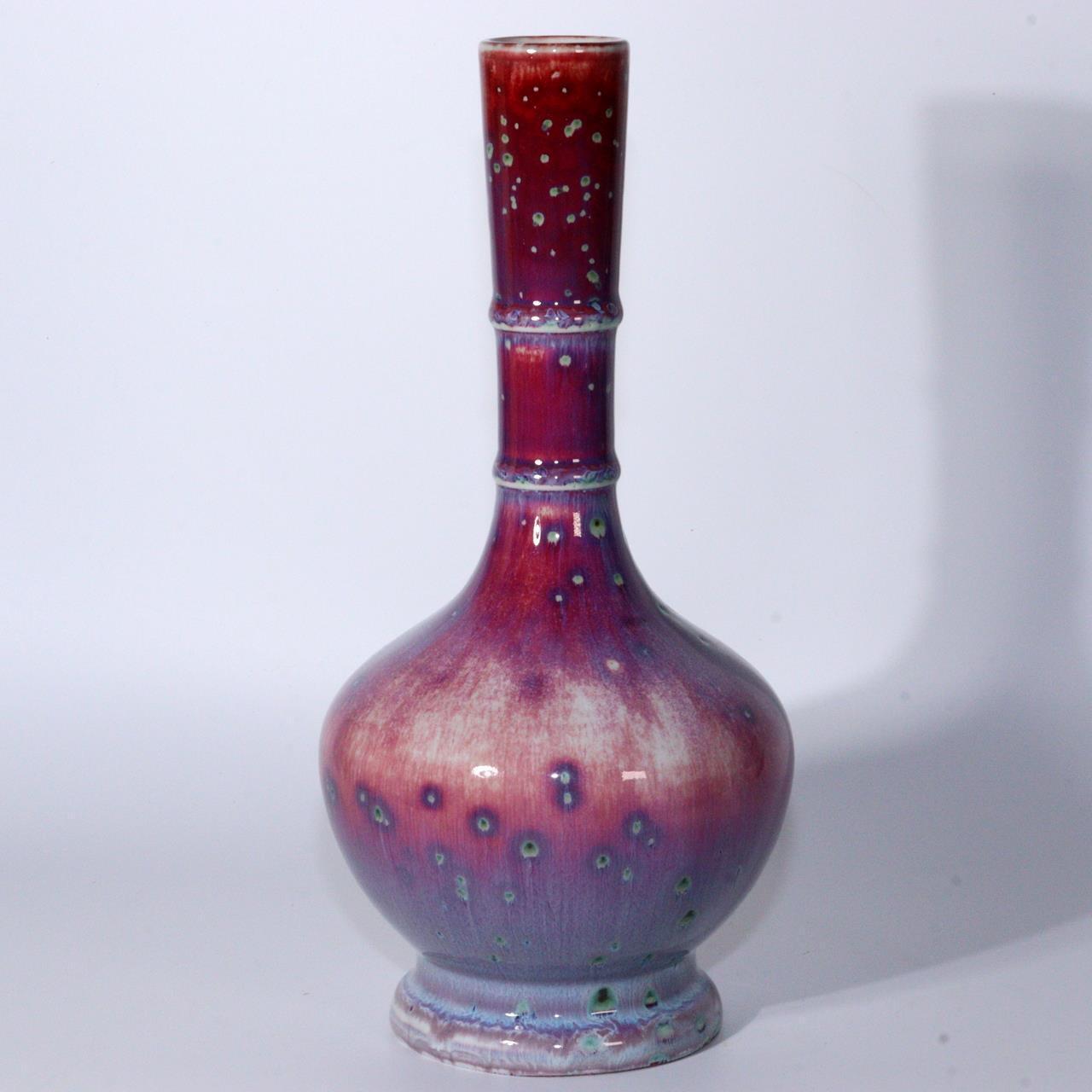 Japanese Glaze Flower vase Matsuyama Gaei porcelain vase signed w / box PV245