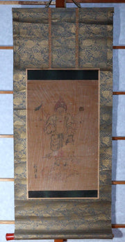 Japanese Kakejiku hanging scroll Emakimono Aizen Myo Esoteric Buddhism ASO359