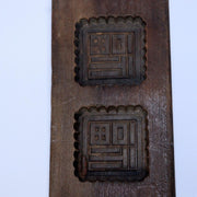 Japanese wooden lacquer 2 Folding screen hanging and 2 Confectionery mold