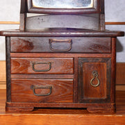Japanese wooden Dresser Mirror stand storage box Storage Shelves drawer WO272