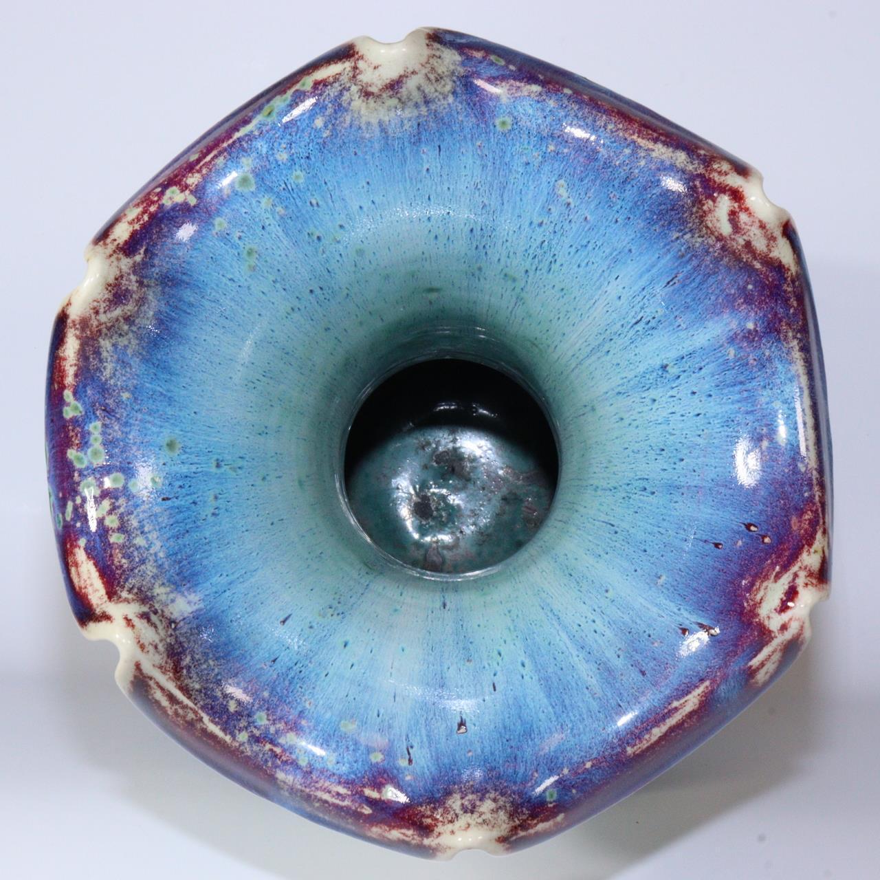 Japanese Glaze Flower Big vase Matsuyama Gaei porcelain vase signed box PV247