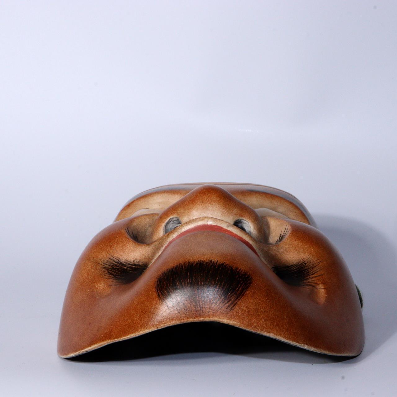 Japanese wooden Kyogen mask of Kentoku Exceptional Craftsma bag Noh mask MSK494