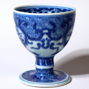 Japanese Antique Koto ware Two Cup pottery Ceramics Signed Beku-hai Box PCP221