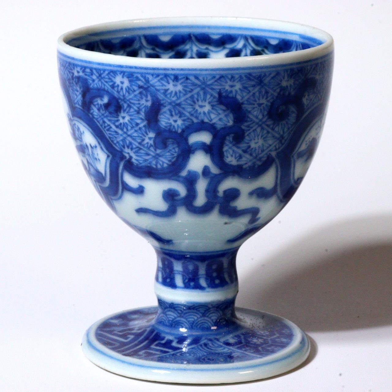 Japanese Antique Koto ware Two Cup pottery Ceramics Signed Beku-hai Box PCP221