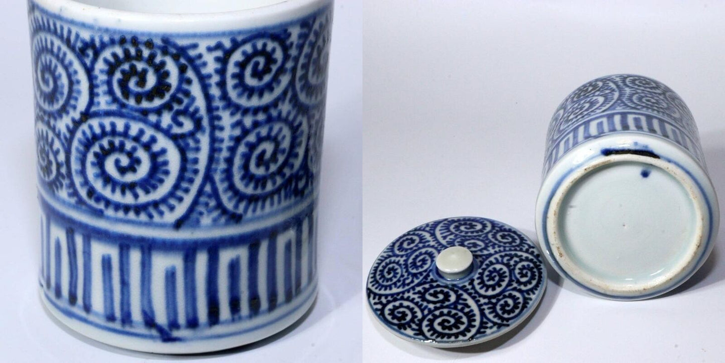 Japanese wooden Tobacco tray Bon Imari arabesque ash container set WO372