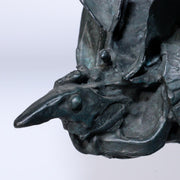 Japanese Bronze Konotori stork Figurine ornament Ryokichi Mukai BOS866