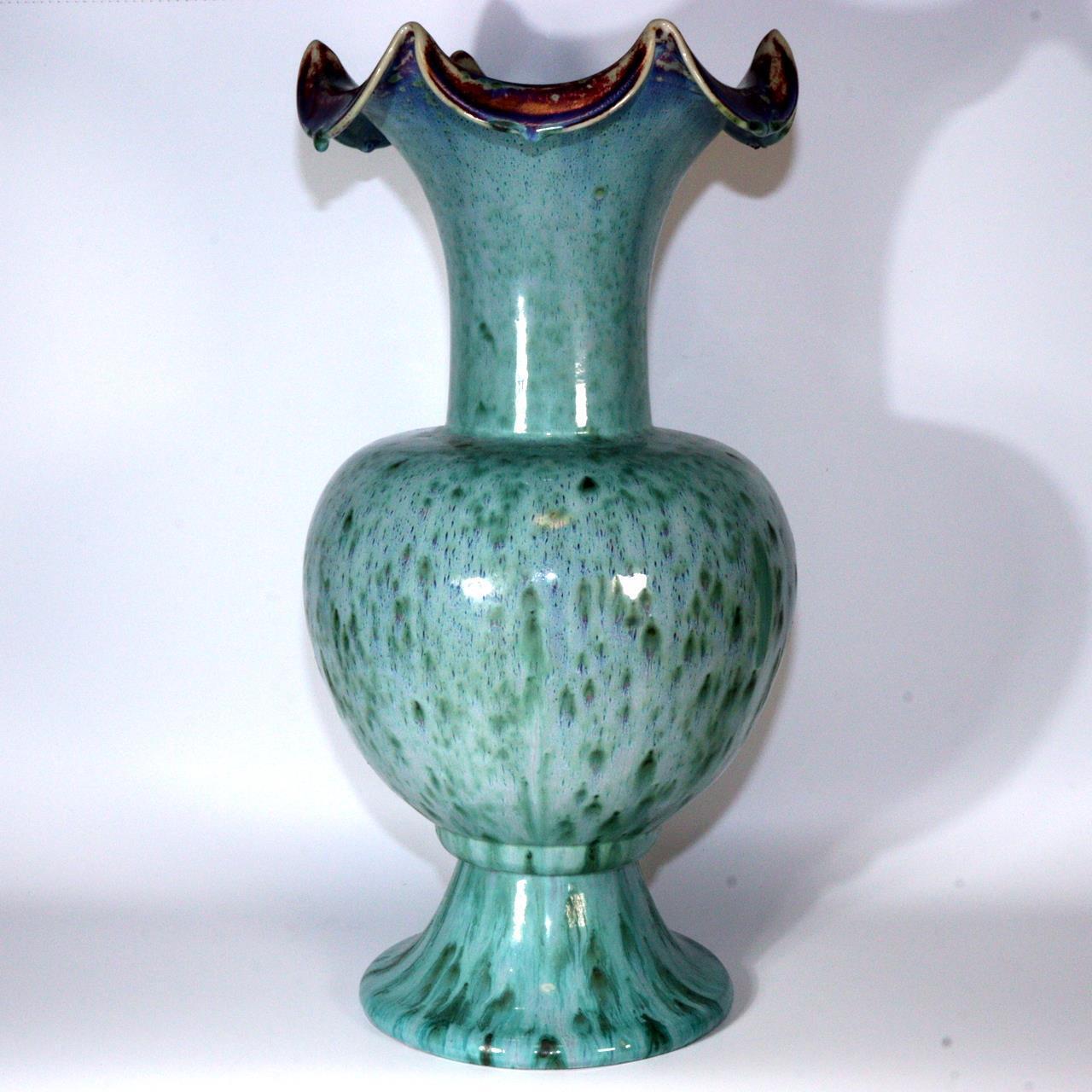 Japanese Glaze Flower Big vase Matsuyama Gaei porcelain vase signed box PV247