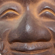 Japanese Iron Noh mask Okina signed MSK272
