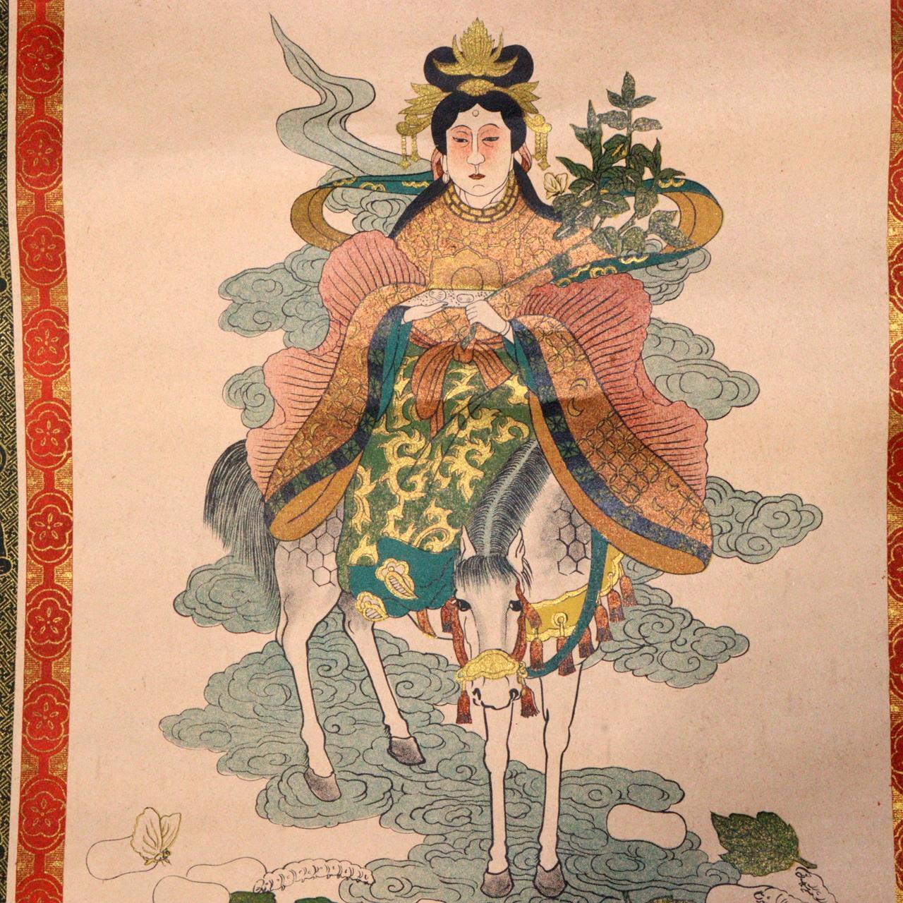 Japanese 3 Kakejiku hanging scroll Buddhist art Emakimono ASO327