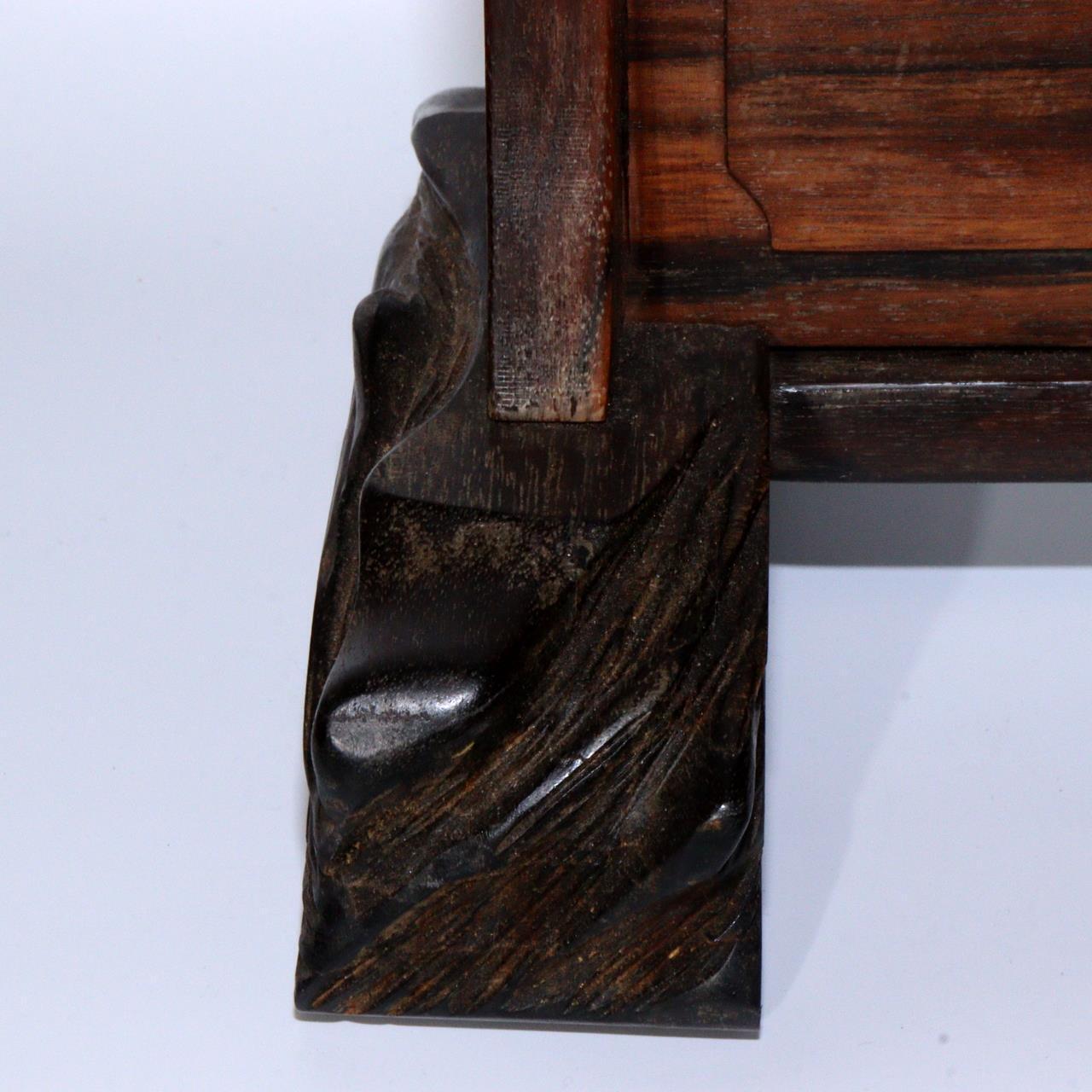 Japanese wooden Luxury ebony Sword Rack Stand Sturdy Stable Two swords SWR337