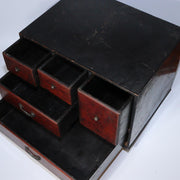 Japanese Antique wooden box chest of drawers Zenibako Funa Tansu WBX256