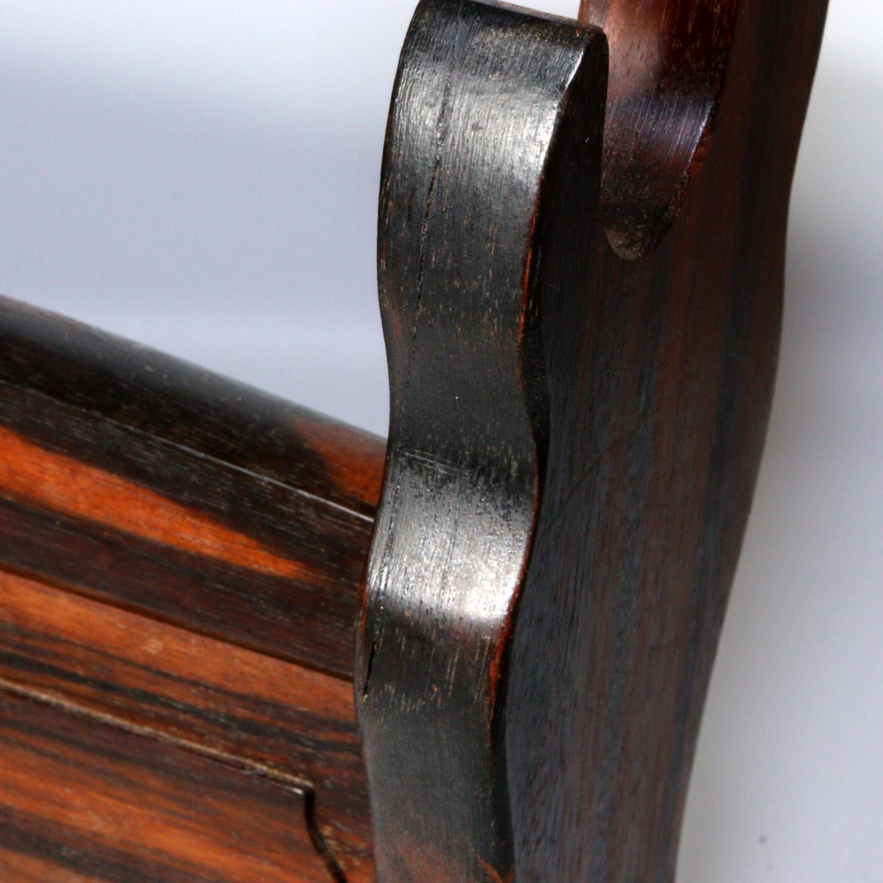 Japanese wooden Luxury ebony Sword Rack Stand Sturdy Stable Two swords SWR337