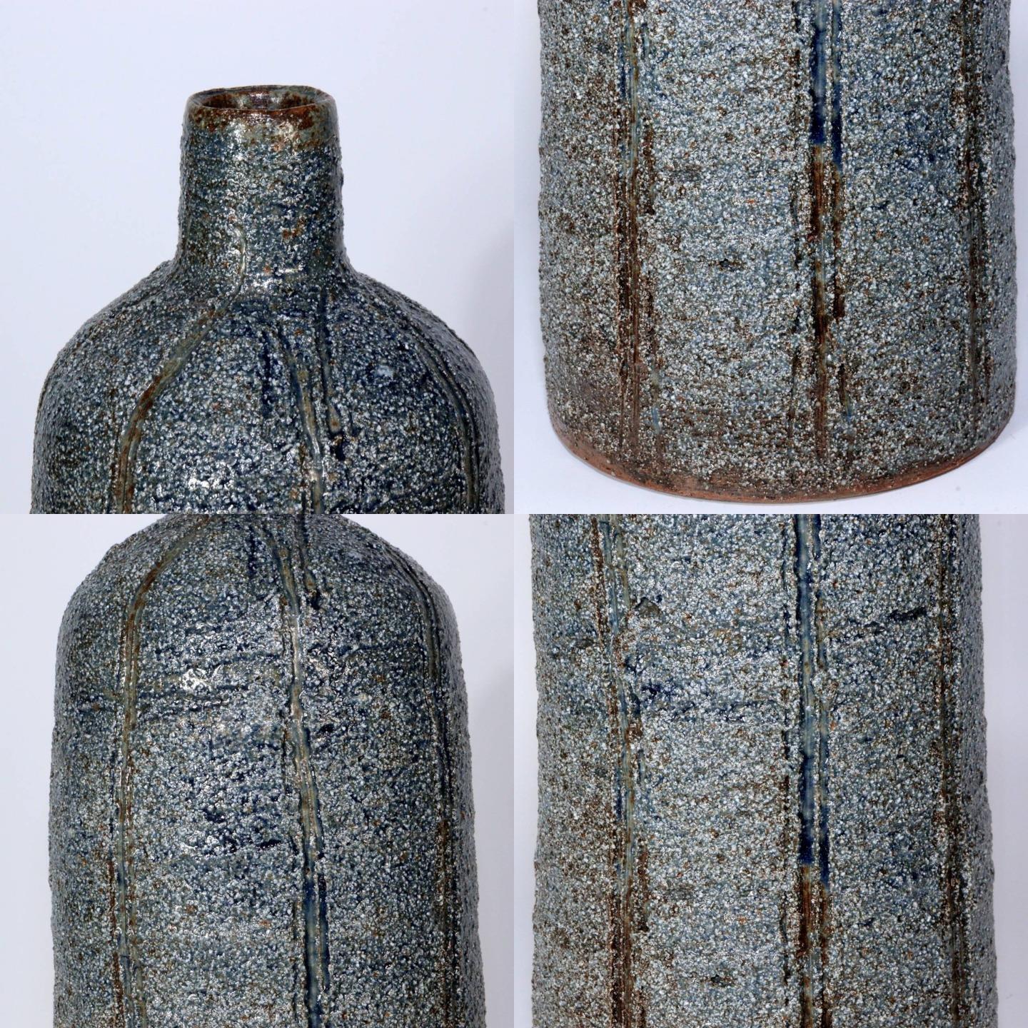 Japanese Banko yaki ceramic ware vase flower Kuroda Kouraku w / box PV250