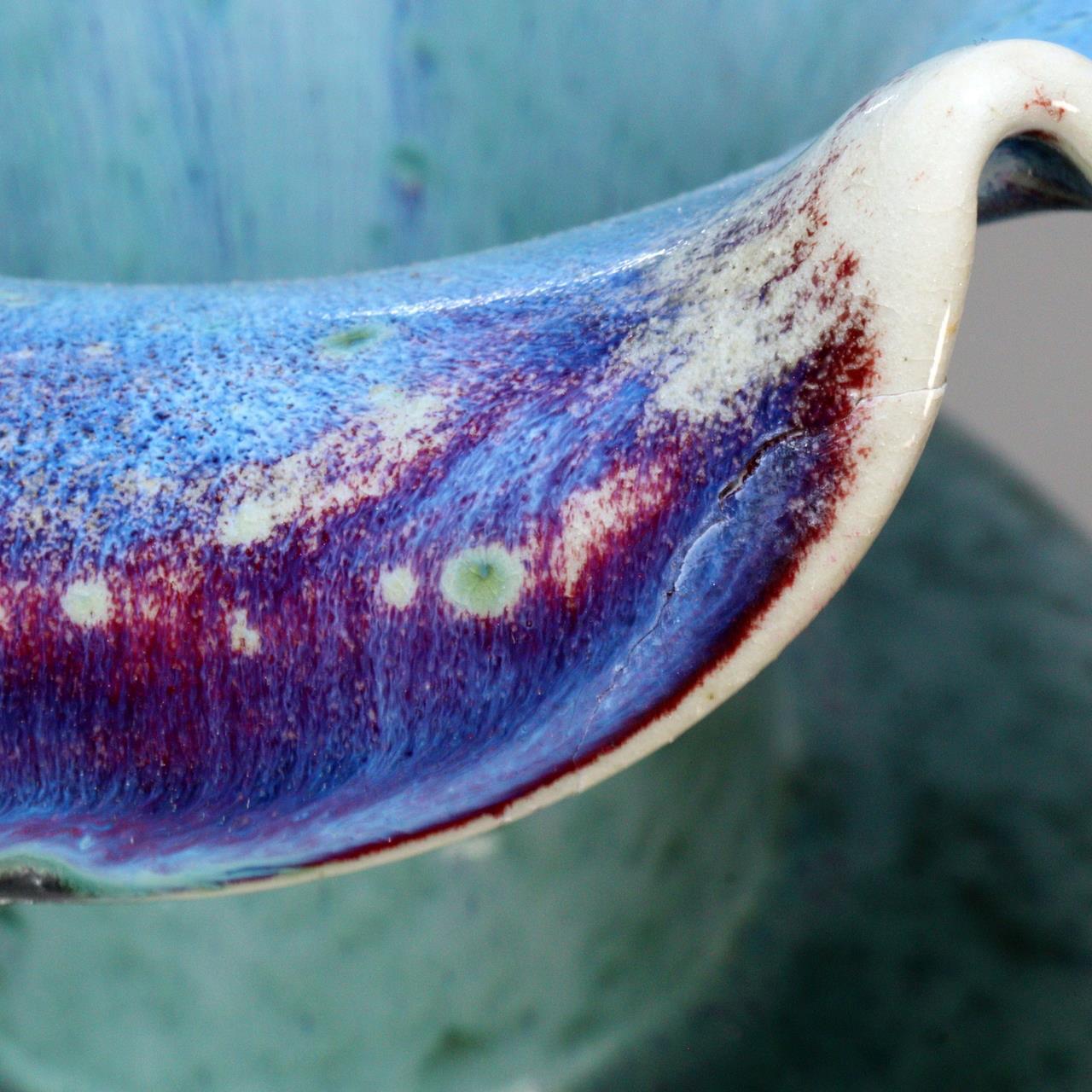 Japanese Glaze Flower Big vase Matsuyama Gaei porcelain vase signed box PV247