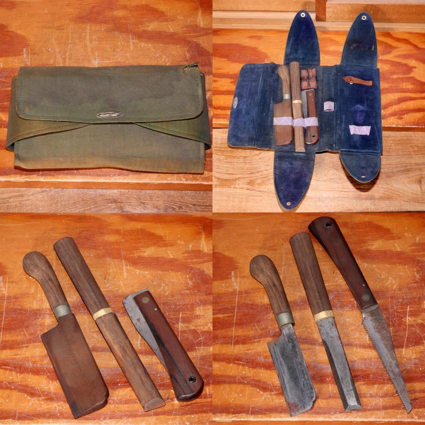 Japanese Wallet Bag knife Daiku tool set Kiridashi VG333