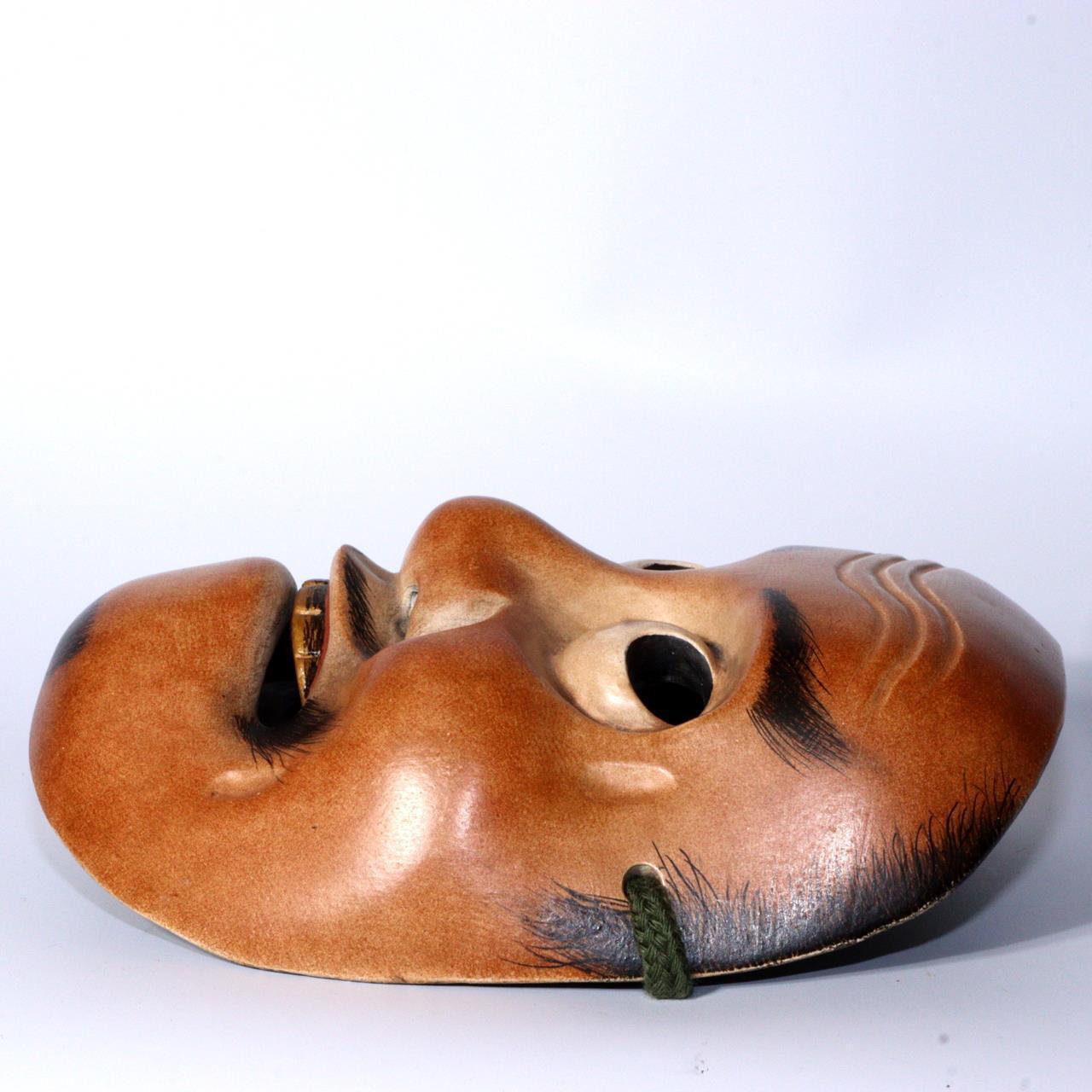 Japanese wooden Kyogen mask of Kentoku Exceptional Craftsma bag Noh mask MSK494