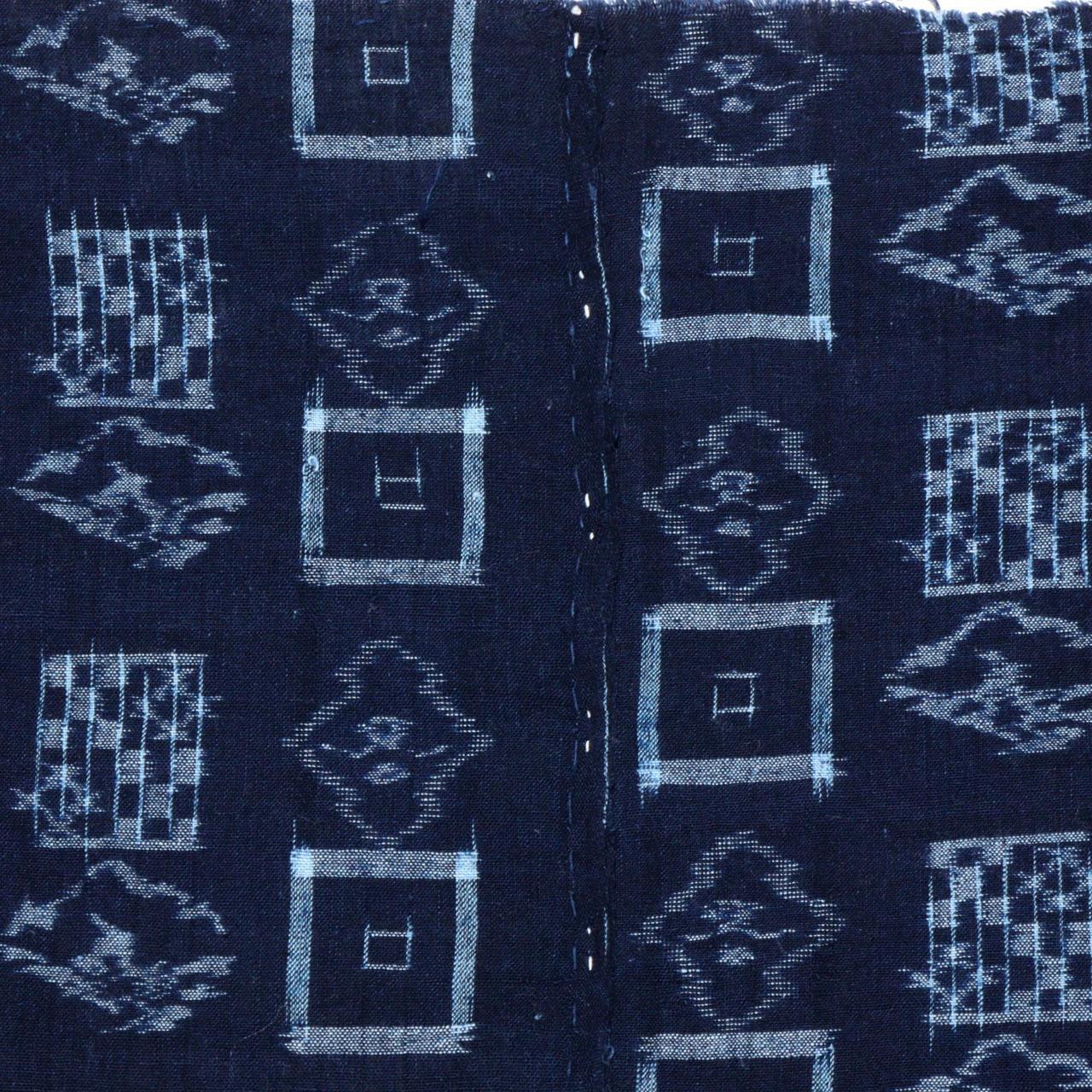 Japanese Fabric Kasuri 59 x 52 inches STRUCTURE Boro Kimono Cotton Cloth Textile