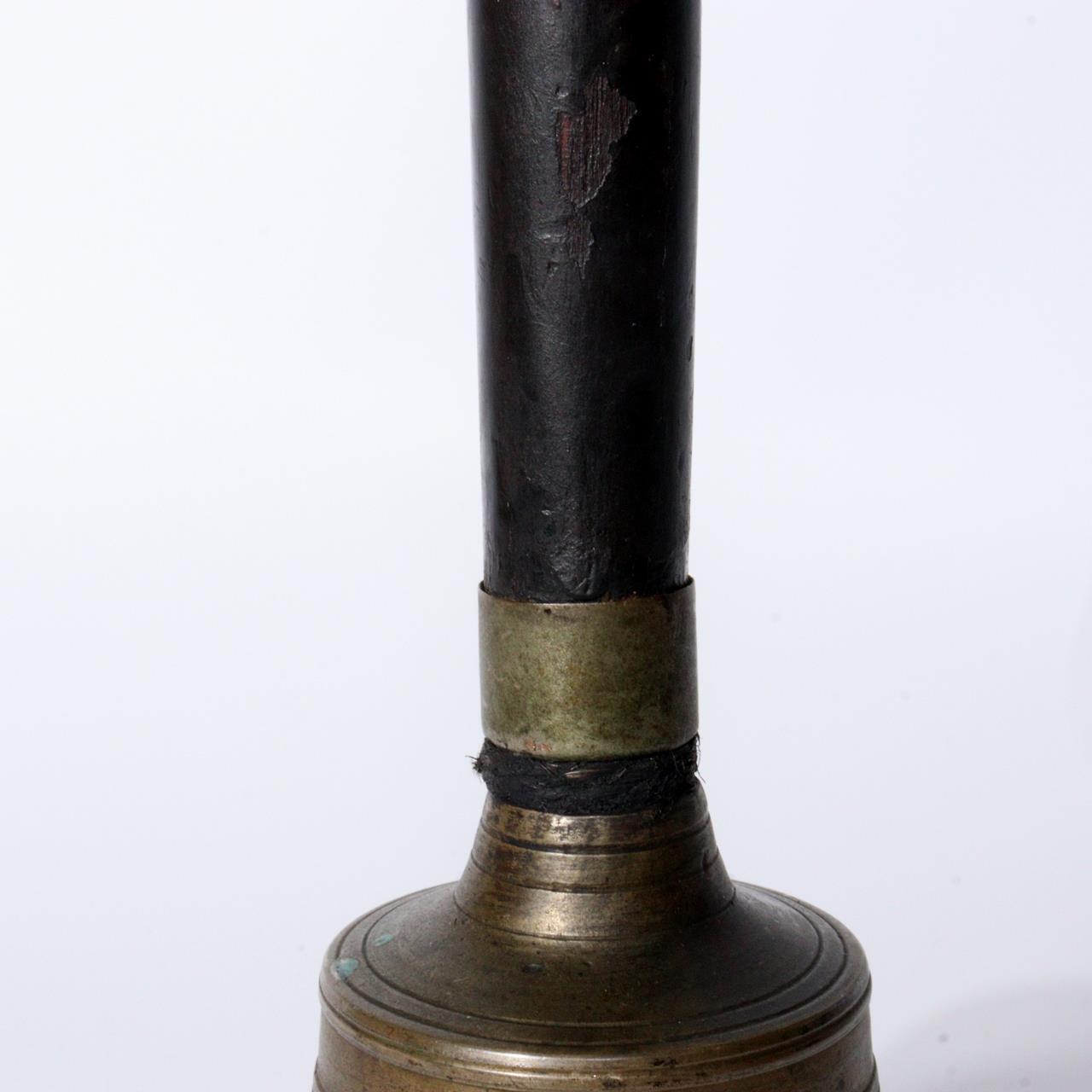 Antique Bronze Buddhist Hand Bell Jirei Traditional Ritual GOKO Vajra Japanese