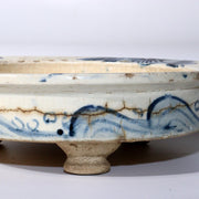 Japanese Seto Mino Pottery Flower Vase Plate Suiban Water basin signed PCP210