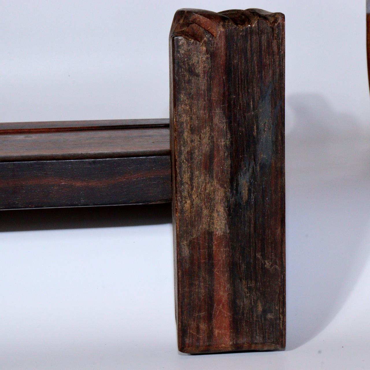 Japanese wooden Luxury ebony Sword Rack Stand Sturdy Stable Two swords SWR337