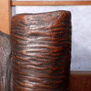 Japanese Bizen ware pottery ceramic Statue vase ornament signed w / box BW74