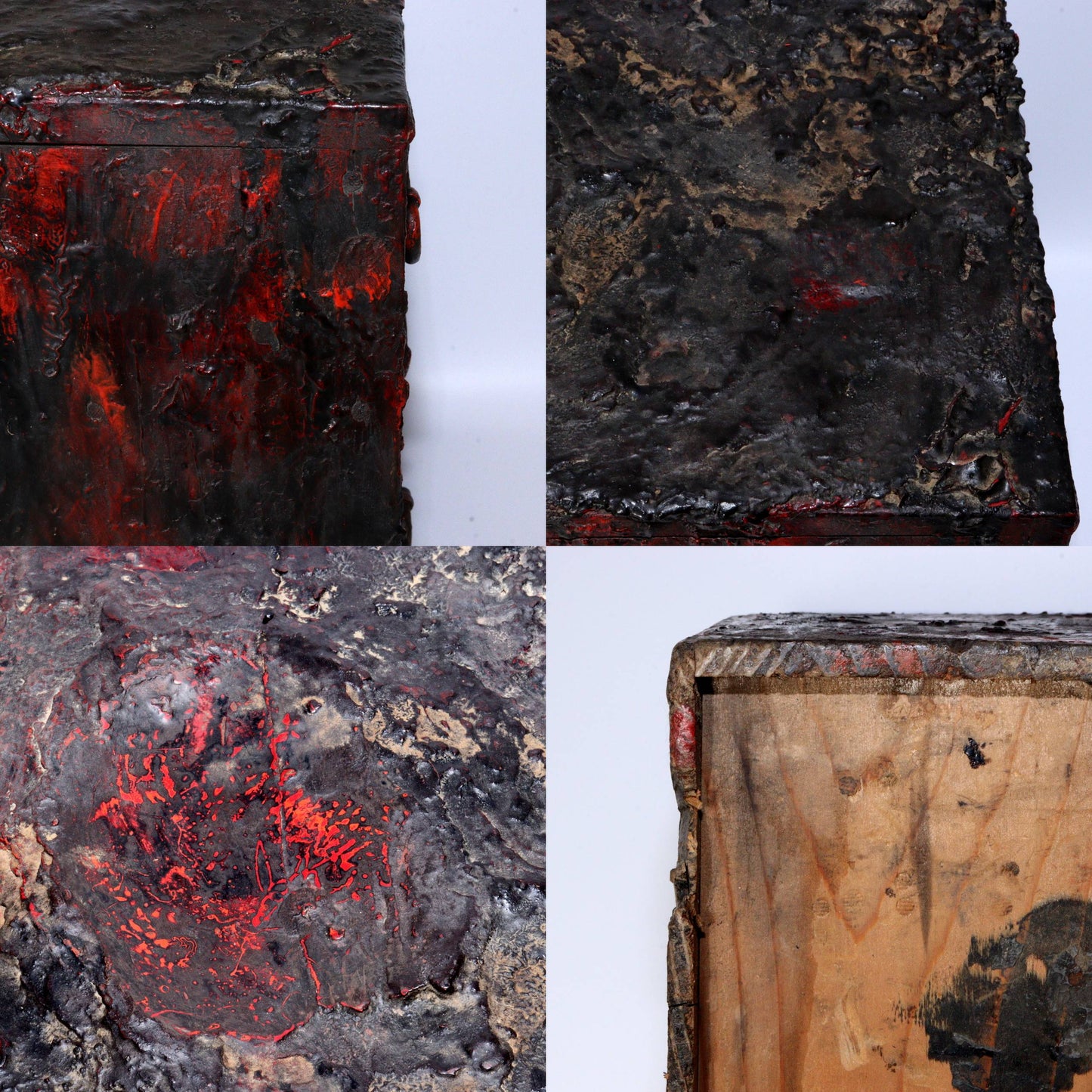 Antique Japanese Aizu Lacquerware Craftsman's Workbench Drawer Chest Tansu Art
