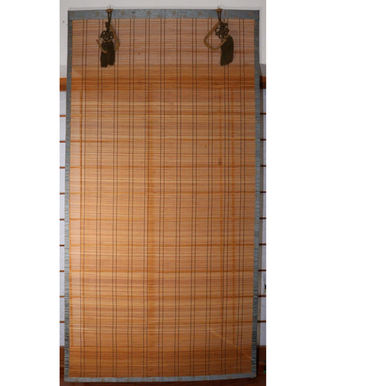 Japanese Bamboo Sudare Curtain Adjustable Hanging Brackets Ozashiki Screen