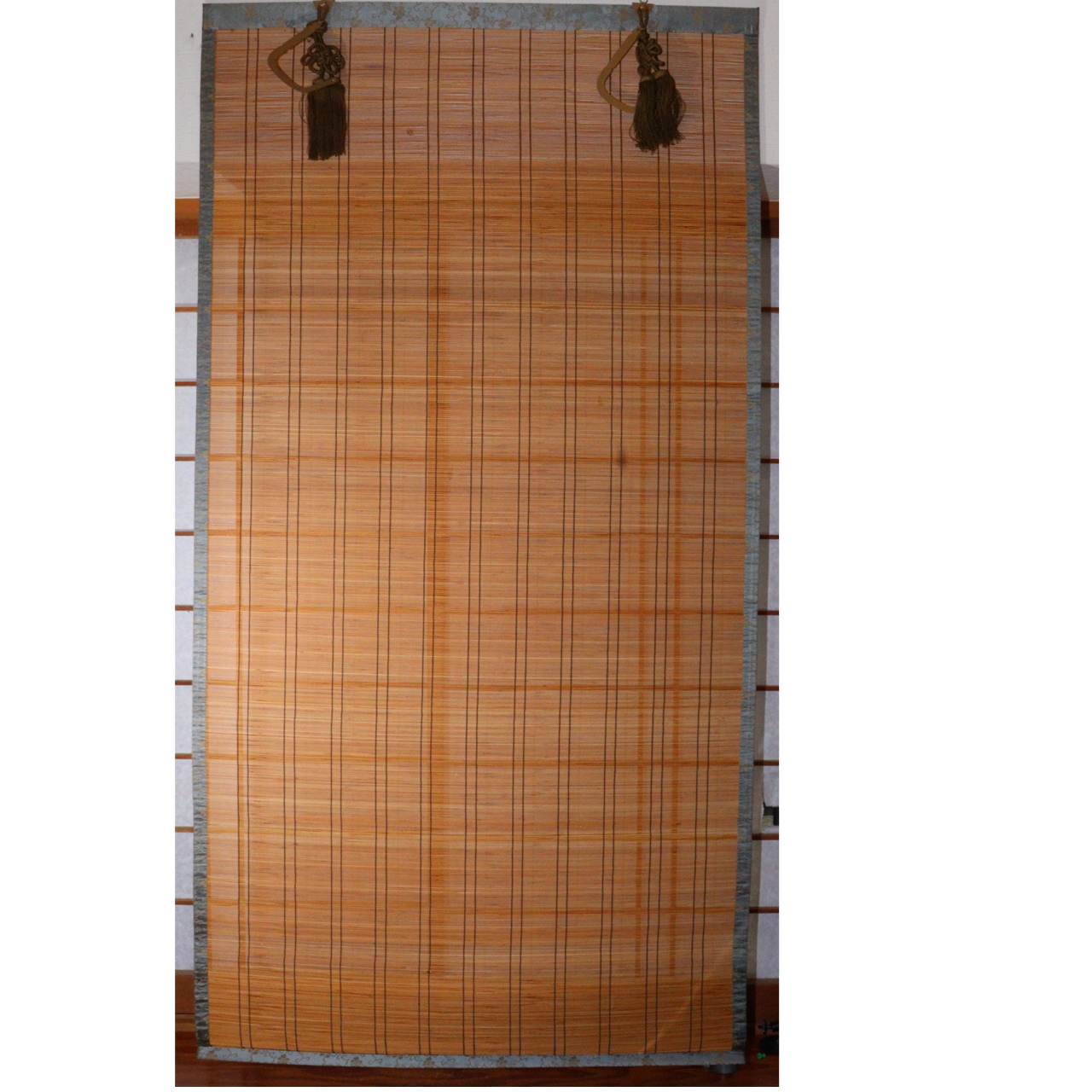 Japanese Bamboo Sudare Curtain Adjustable Hanging Brackets Ozashiki Screen