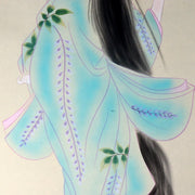 Japanese Kakejiku ghost hanging scroll Beautiful woman painting Emakimono ASO381