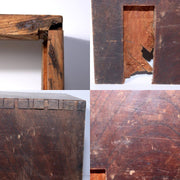 Japanese Antique Wooden Low Table Handcrafted Joinery W 15.5inch WO404