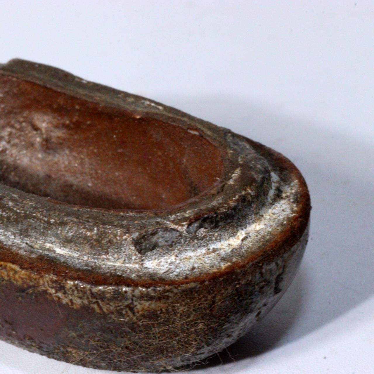 Japanese Bizen ware Kogo Incense container Chestnut pottery ceramic w box BW79