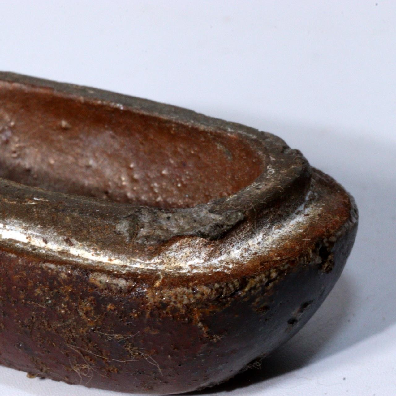 Japanese Bizen ware Kogo Incense container Chestnut pottery ceramic w box BW79