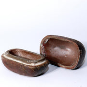 Japanese Bizen ware Kogo Incense container Chestnut pottery ceramic w box BW79