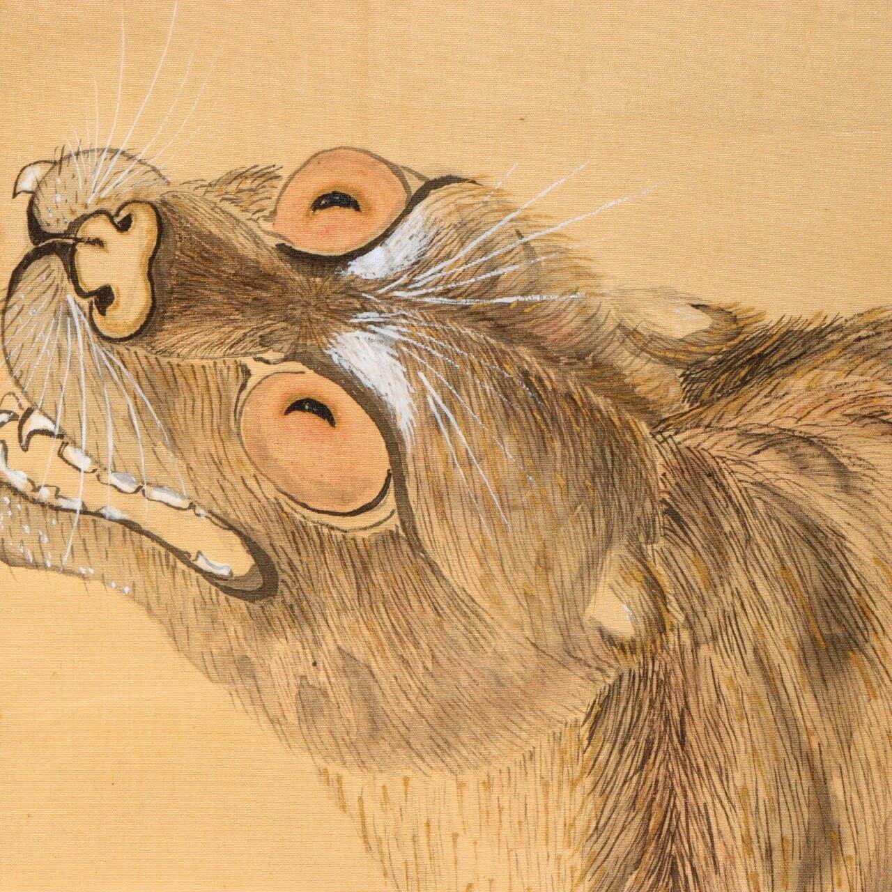 Japanese Kakejiku hanging scroll Dragon and Tiger Emakimono ASO384