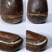 Japanese Bizen ware Kogo Incense container Chestnut pottery ceramic w box BW79