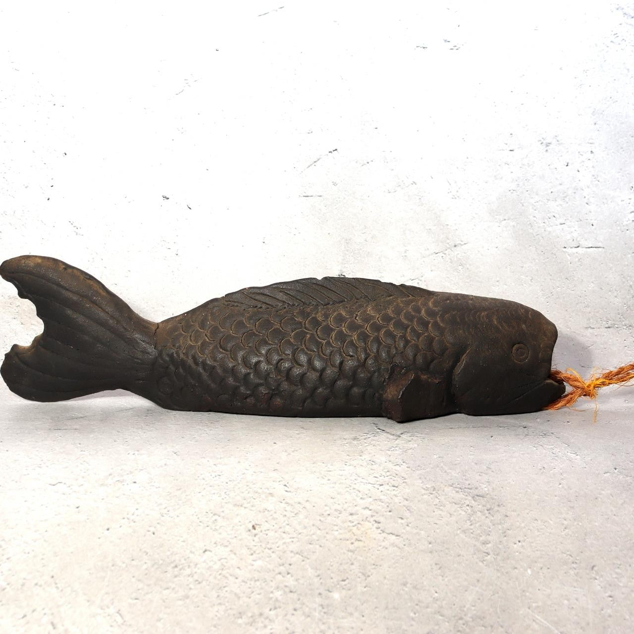 Vintage Japanese Ceramic Fish Wall Vase Jizai Kagi Yokogi Hearth Hook PV307