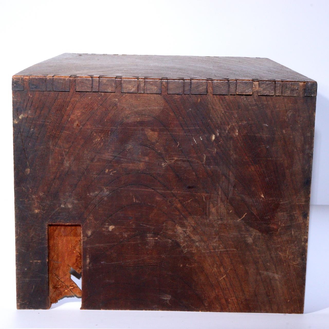 Japanese Antique Wooden Low Table Handcrafted Joinery W 15.5inch WO404