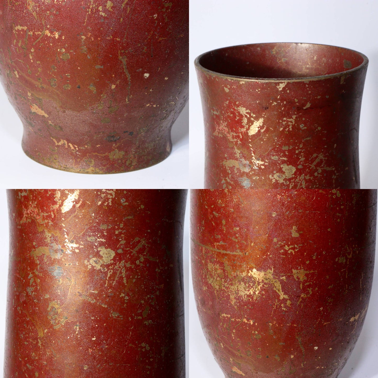 Vintage Japanese Bronze Vase – Reddish-Brown Patina – Signed – Mid-20C BV605 -1
