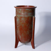 Tando Marutani Japanese Vintage Bronze Vase Unique Tripod Design Art Deco BV588