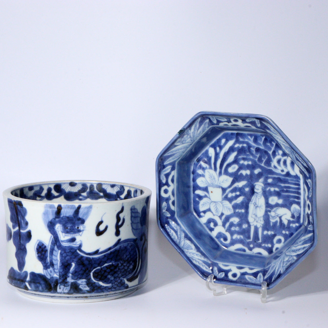 Japanese Antique Imari ware Plate and Ash container Bowl porcelain Arita IP114