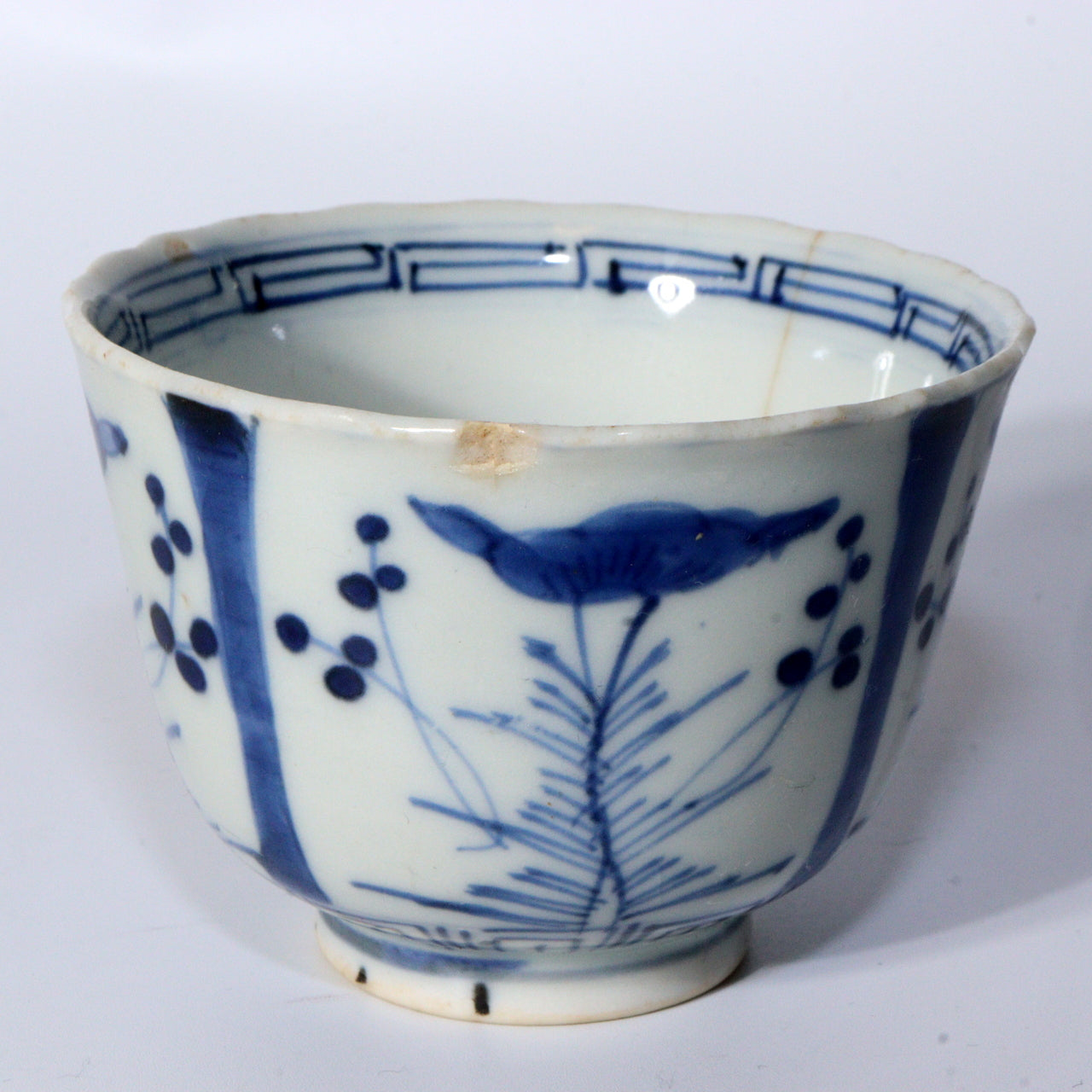Antique Japanese Blue & White Porcelain Cups - Reference Pieces Soba choko IP112