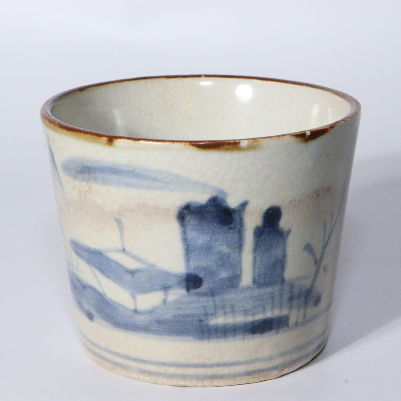Antique Japanese Blue & White Porcelain Cups - Reference Pieces Soba choko IP112